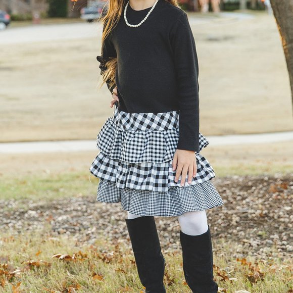 Holiday - Bonnie Jean Plaid Mockneck Dress Sz 12 - Picture 1 of 7